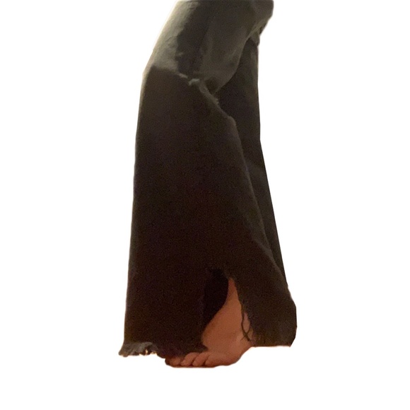 NWOT FREE PEOPLE Super Flare V-Waist black Jeans - Picture 2 of 6